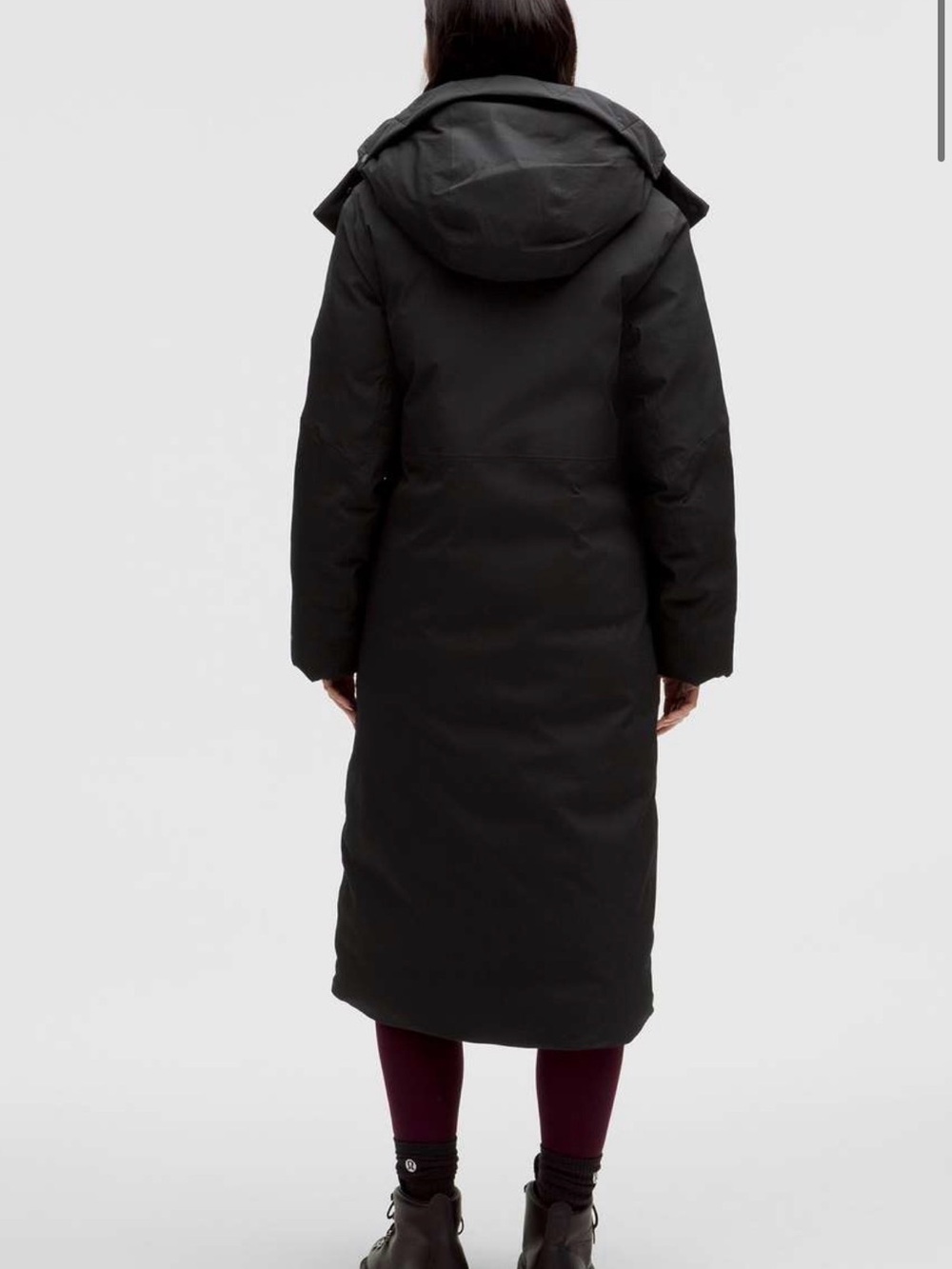 Lululemon Waterproof Down Long Parka Black Size XL Calf Length Winter Coat - Picture 2 of 12